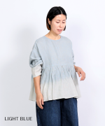 リネンギンガムチェック　2wayブラウス